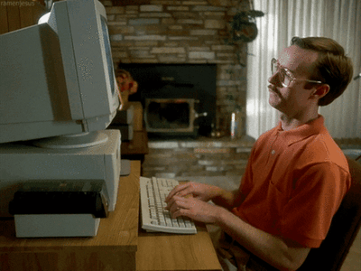 animated gif of a man using a computer